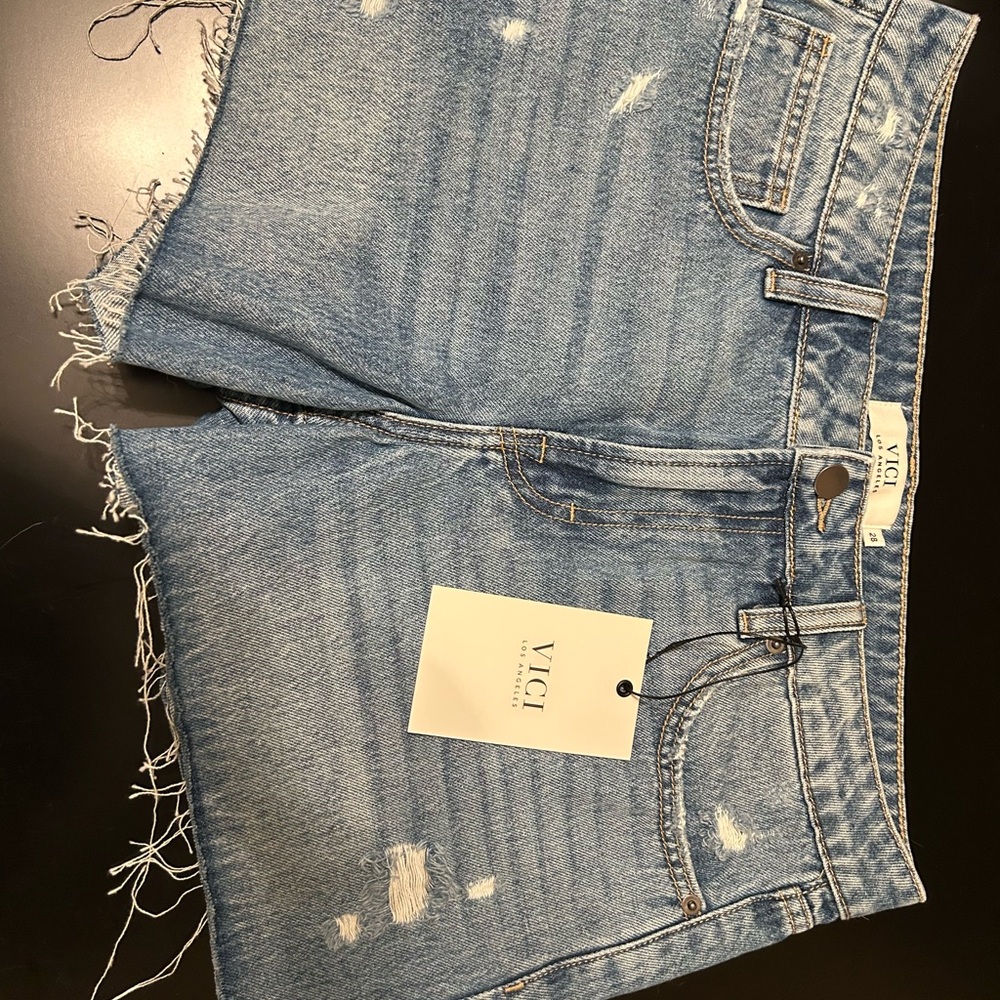 Vici Blue Jean Shorts Classic Cut-Off Style